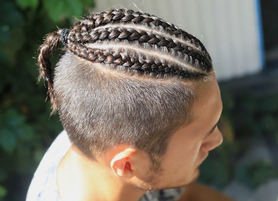 cornrow braided mohawk for men