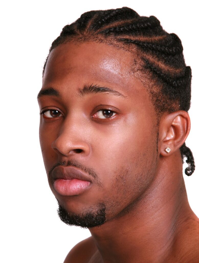 cornrow braids for black men with round face
