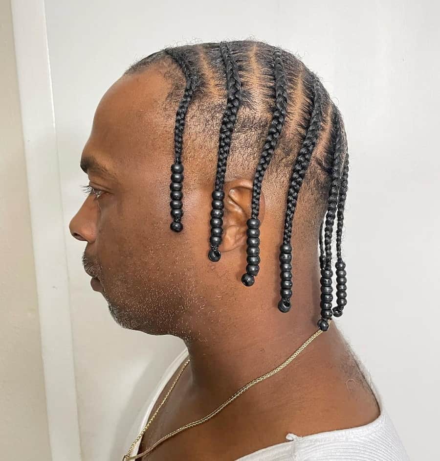 cornrow braids with taper fade