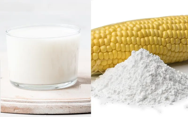 cornstarch and milk to remove unwanted hair