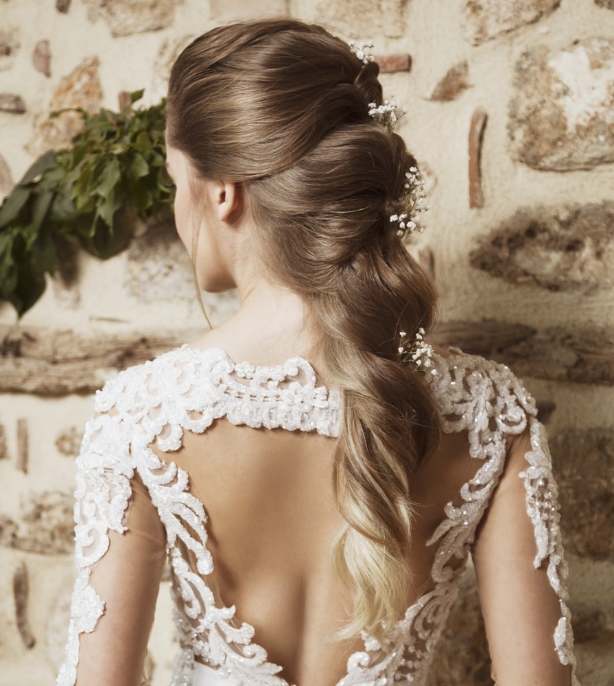 country wedding hairstyle for long hair