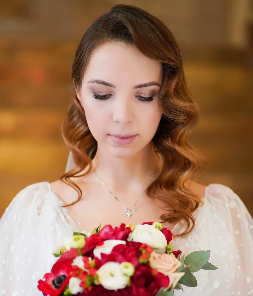 country wedding hairstyle with marcel waves