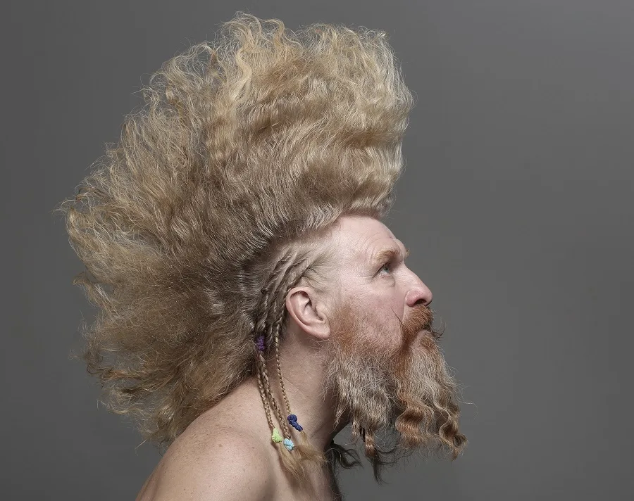 crazy hairstyle for blonde men