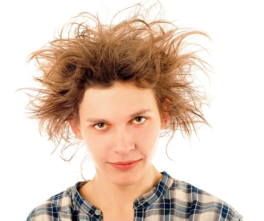 crazy messy hairstyle for men