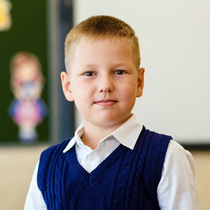 crew cut for kid with straight hair