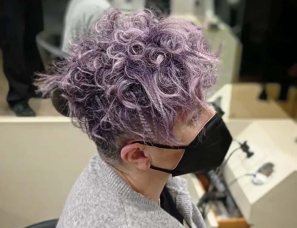 crimped lilac hair