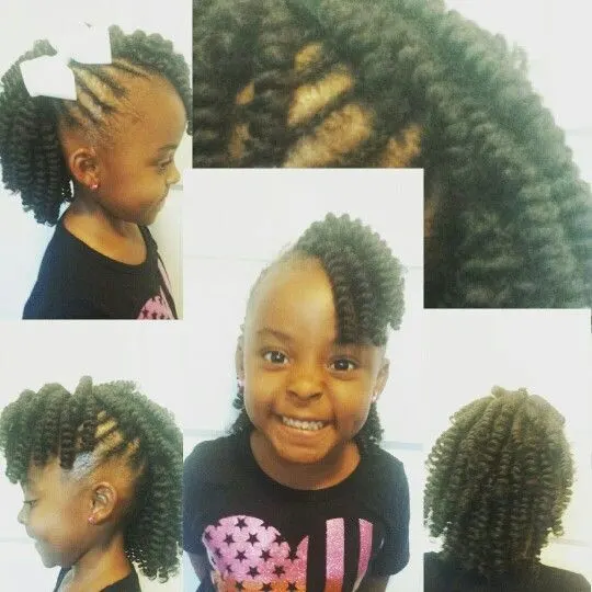 kids Crochet mohawk braids hairstyle 