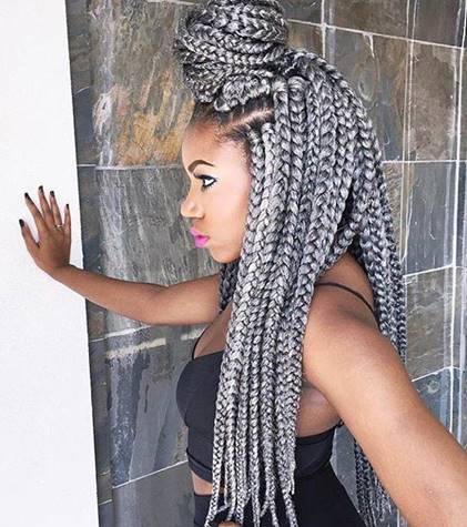 box braid updo with crochet braids