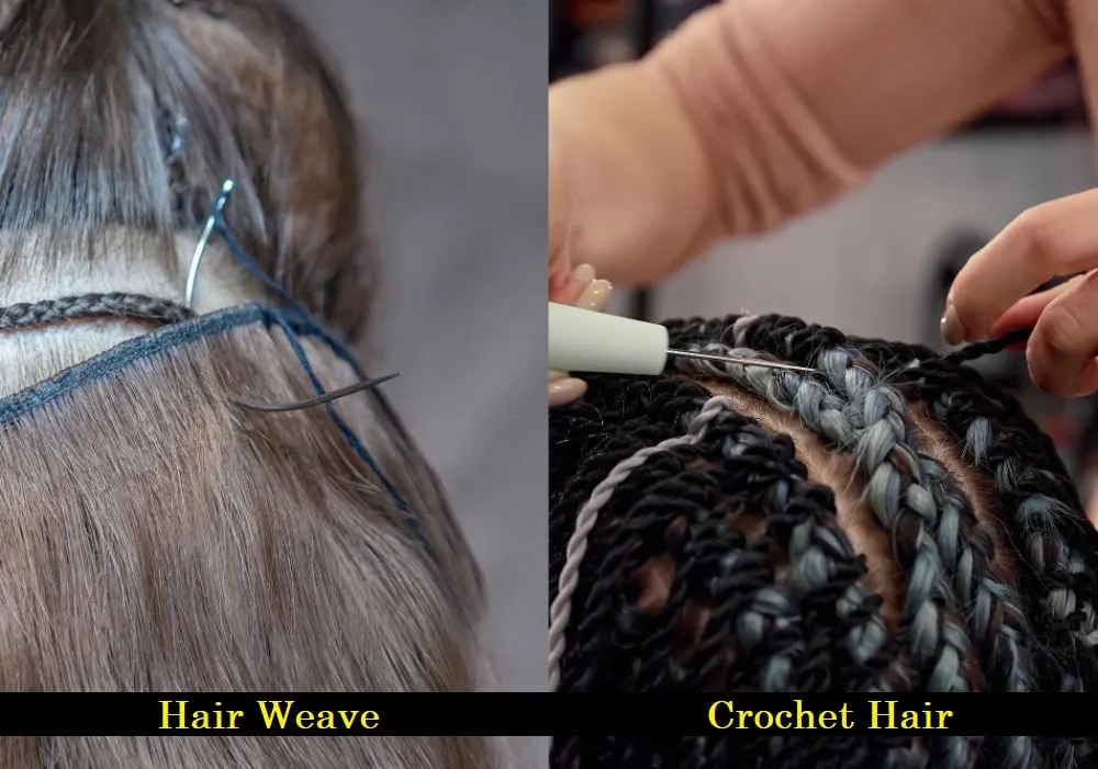 crochet hair vs hair weave
