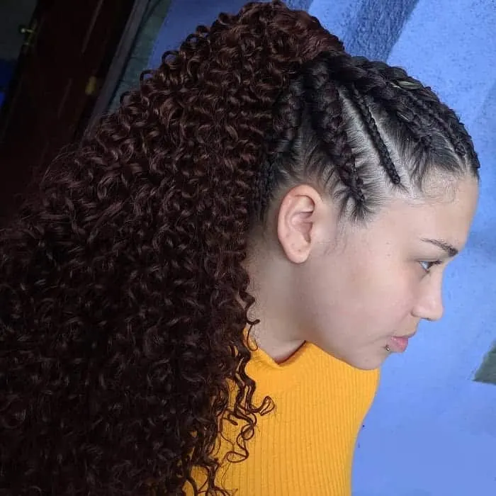 crochet braided ponytail