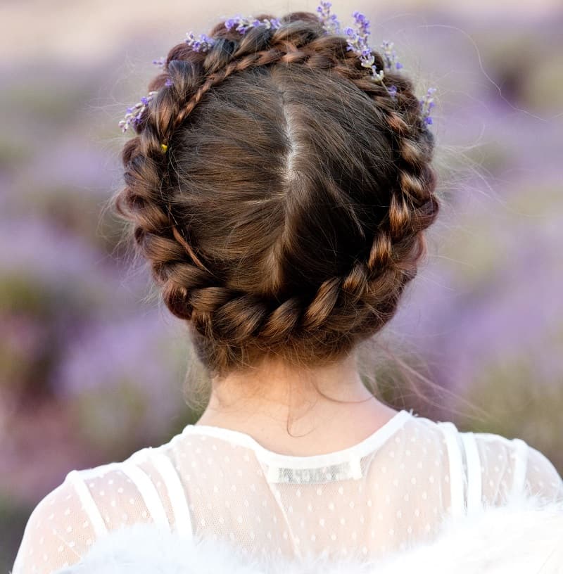 crown braid for back to school hairstyle