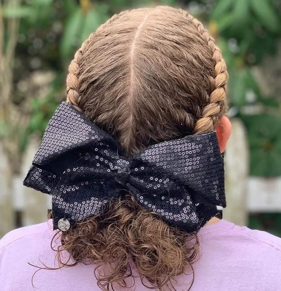 crown braid for curly frizzy hair