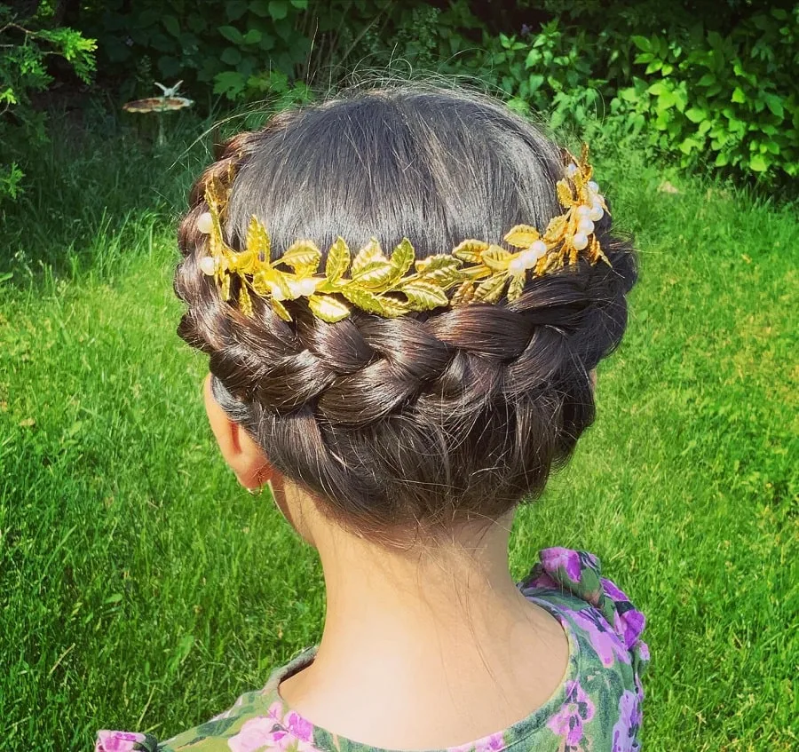 crown braid for flower girls