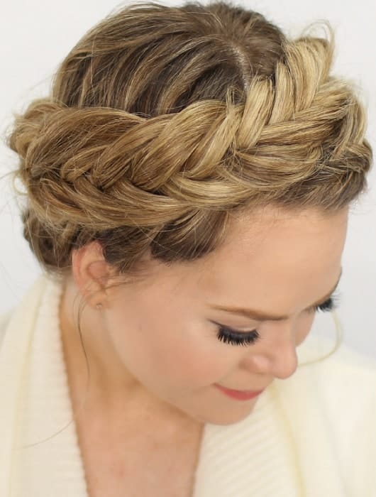  Fishtail Crown Braid for Short Hair