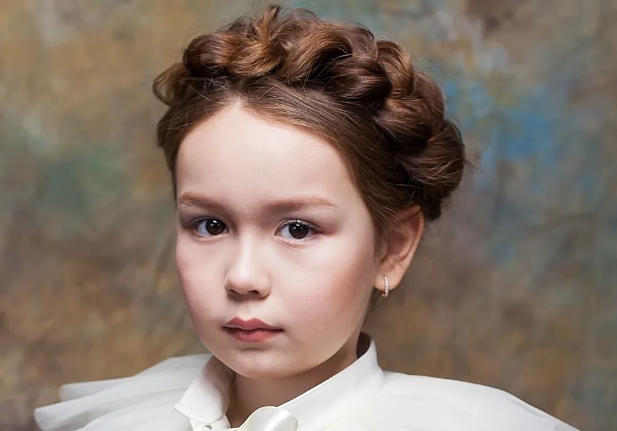 crown braid hairstyle for picture day