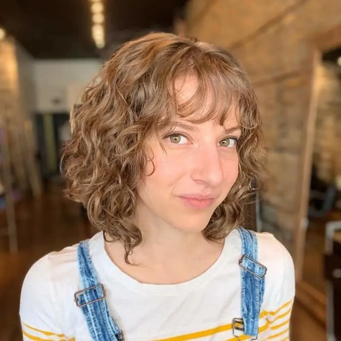 Curly A-Line Bob