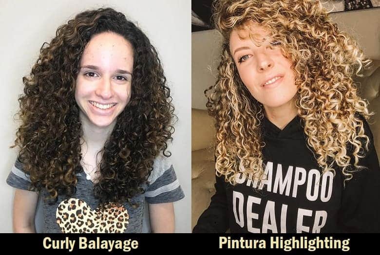Curly Balayage vs. Pintura Highlighting