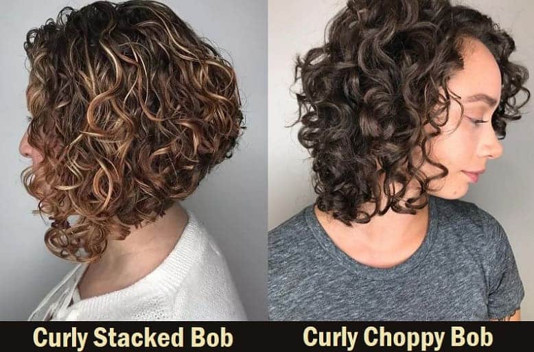 Curly Stacked Bob vs. Curly Choppy Bob