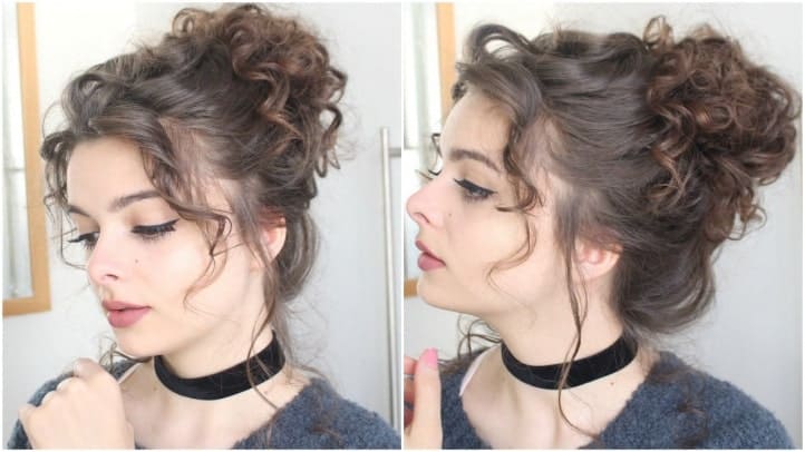 how to do curly bun