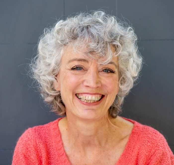 curly grey hair for over 60