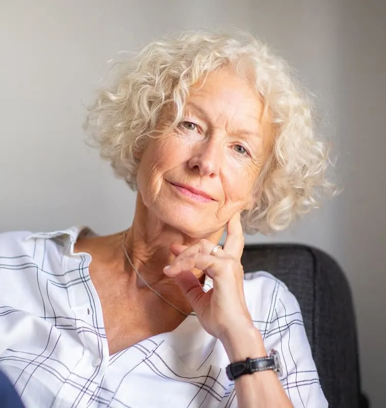 curly hair for women over 60