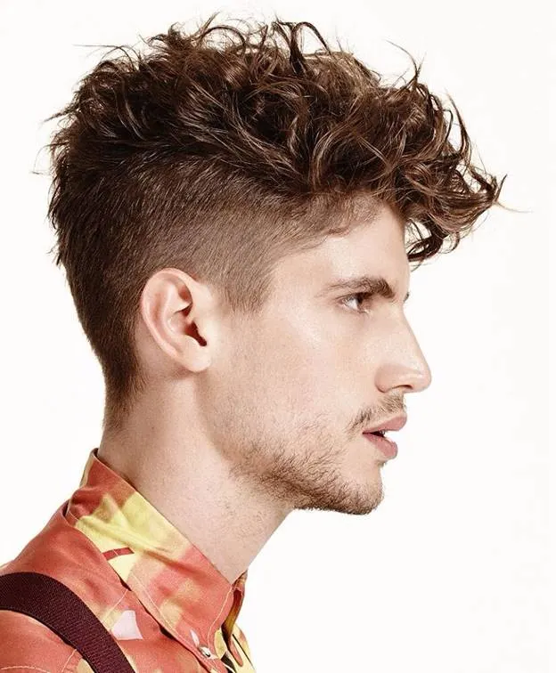 curly spikes with undercut
