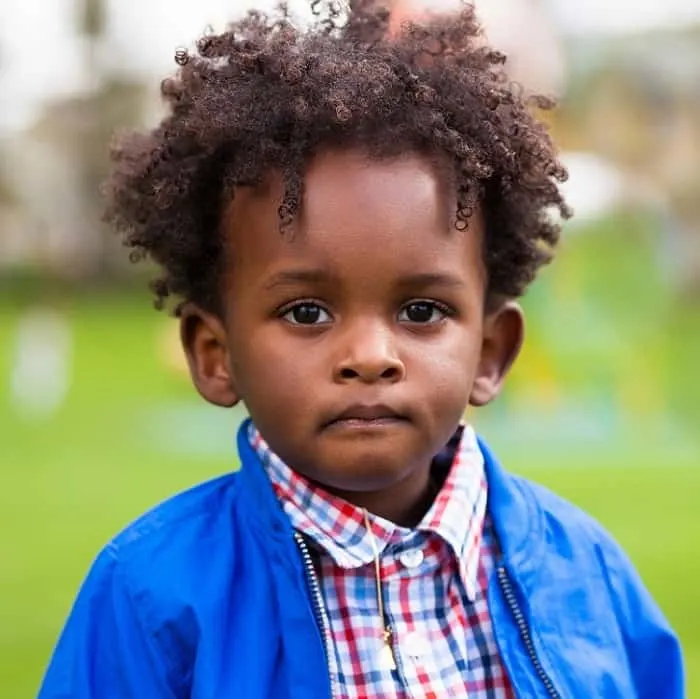 curly haircut for little black boy