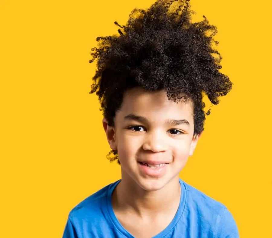 curly haircut for mixed boys