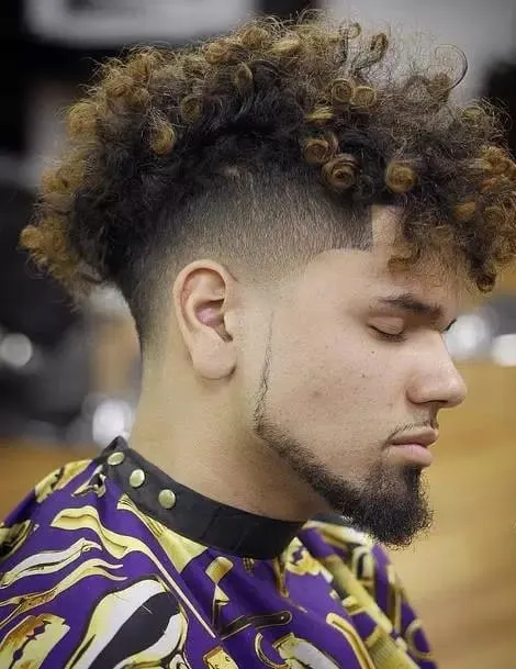 mohawk with kinky curls for men 