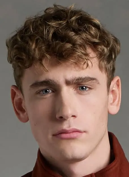 military style curly haircuts for men 