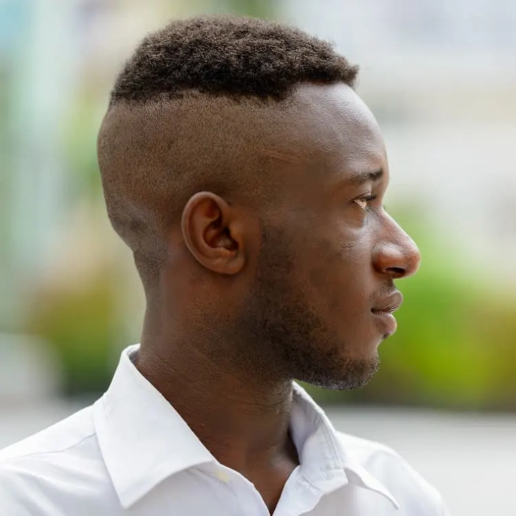 high faded curly hair for man