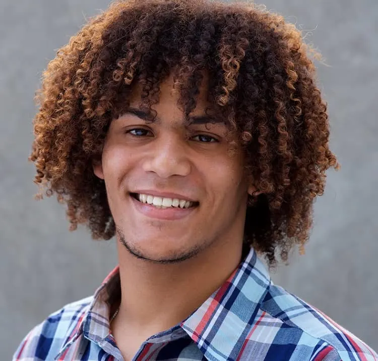 medium afro hair for man