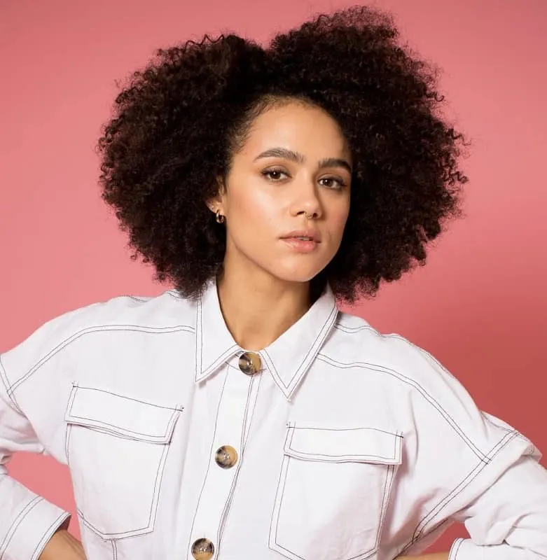 curly haired actress - Nathalie Emmanuel