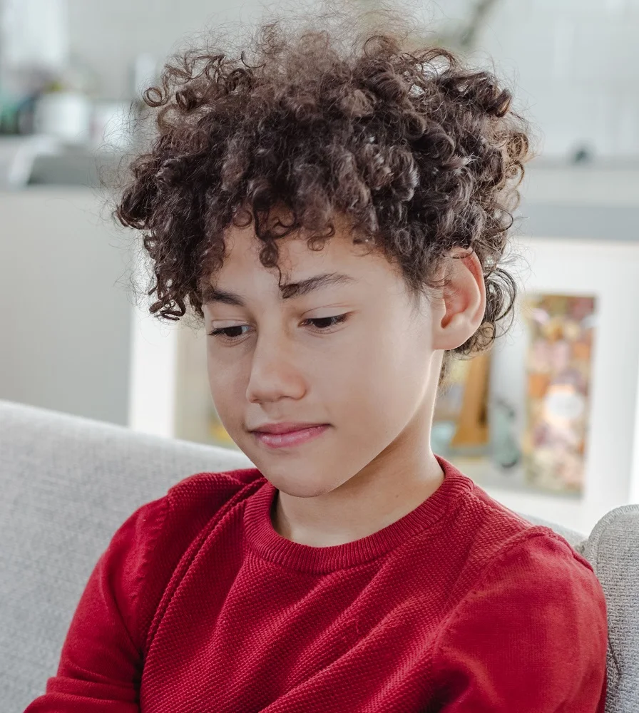 curly hairstyle for 13 year old boys