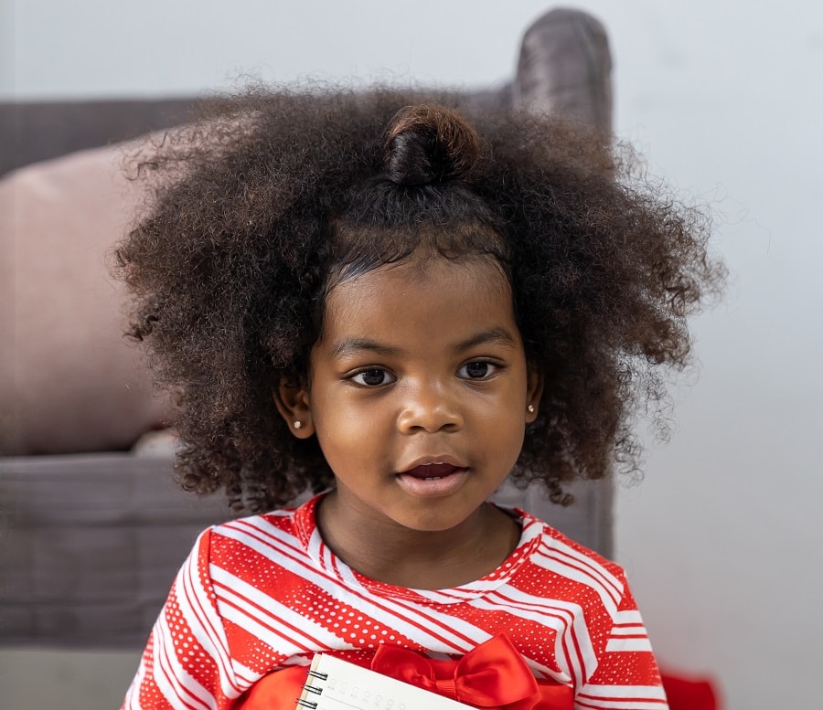 curly hairstyle for 2 years old girls