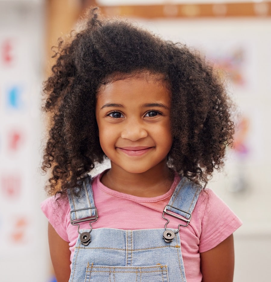 curly hairstyle for 5 year old black girls