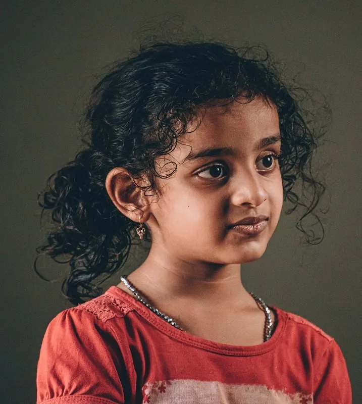 curly hairstyle for 9 year old girl