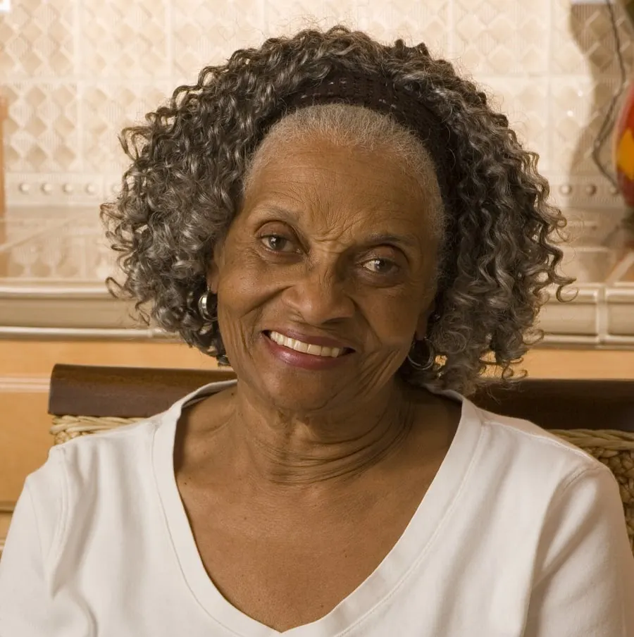 curly hairstyle for black women over 60