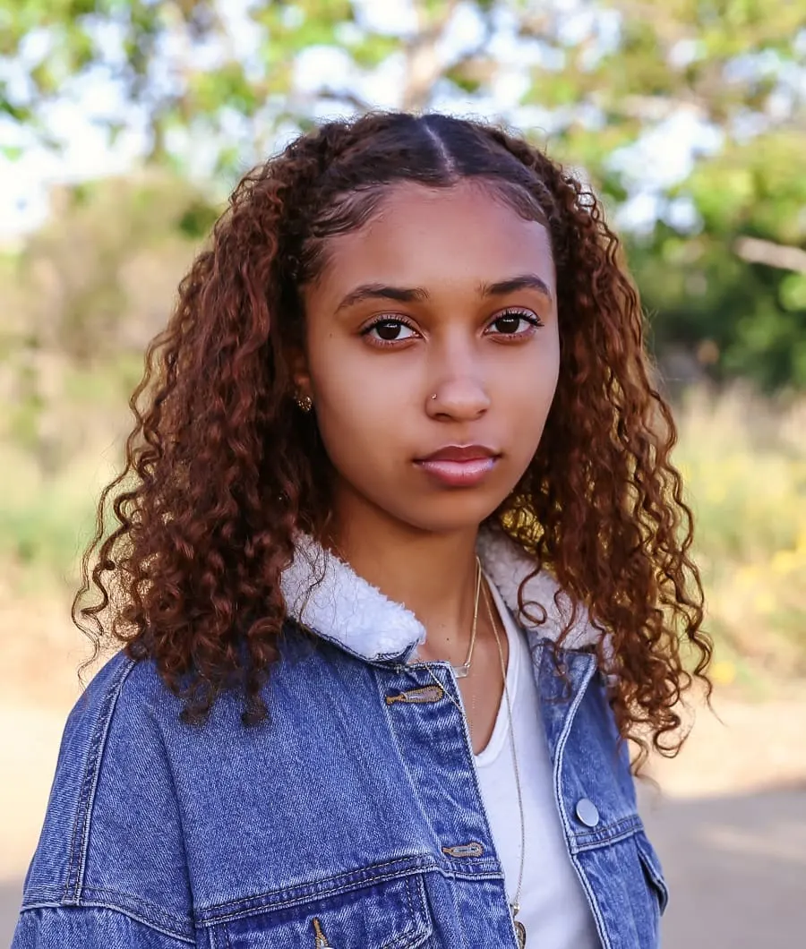 curly hairstyle for black women with oval faces