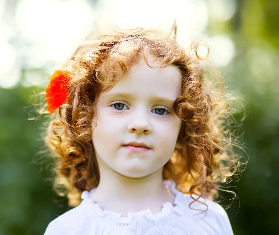 curly hairstyle for flower girls