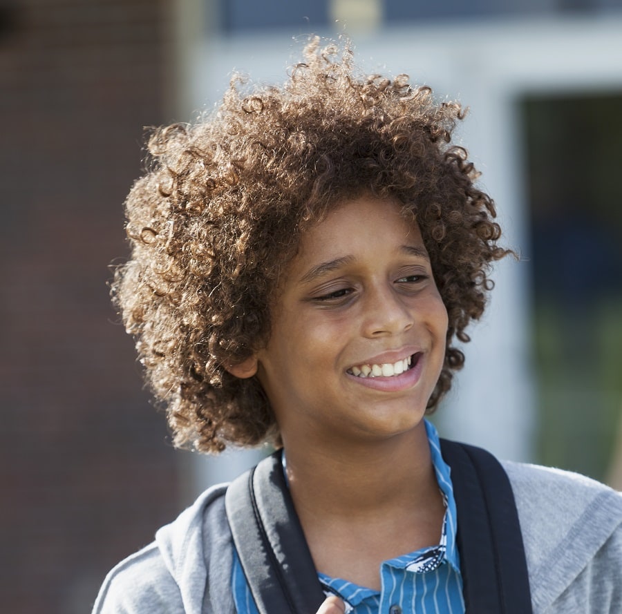 curly hairstyle for middle school boys