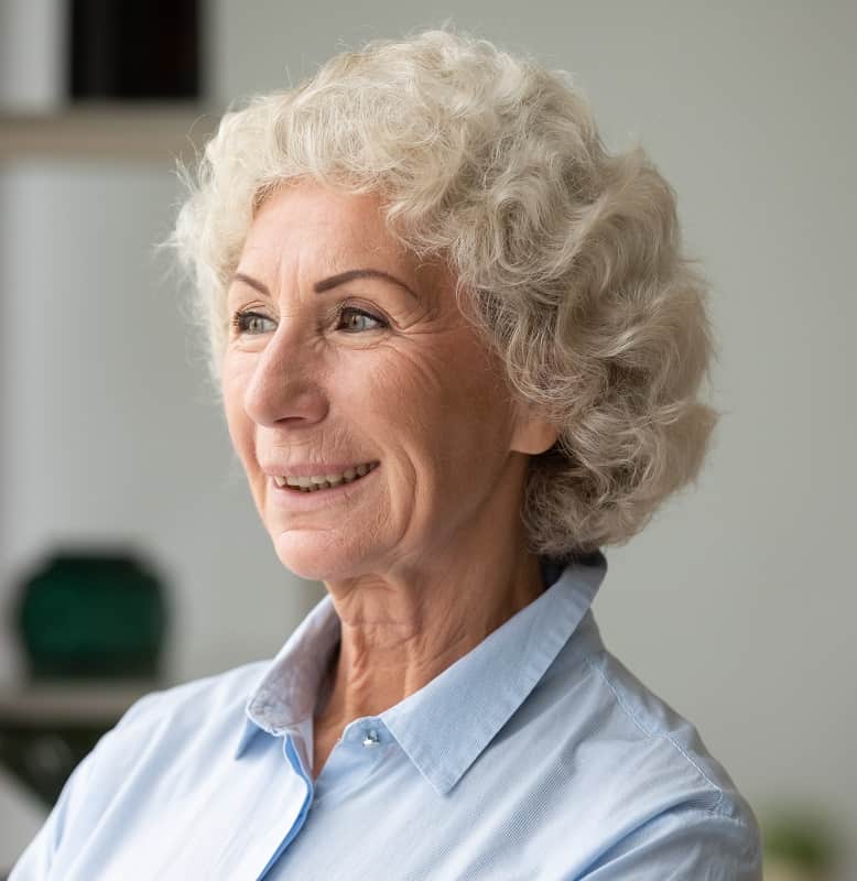 Curly Hairstyle For Women Over 70 