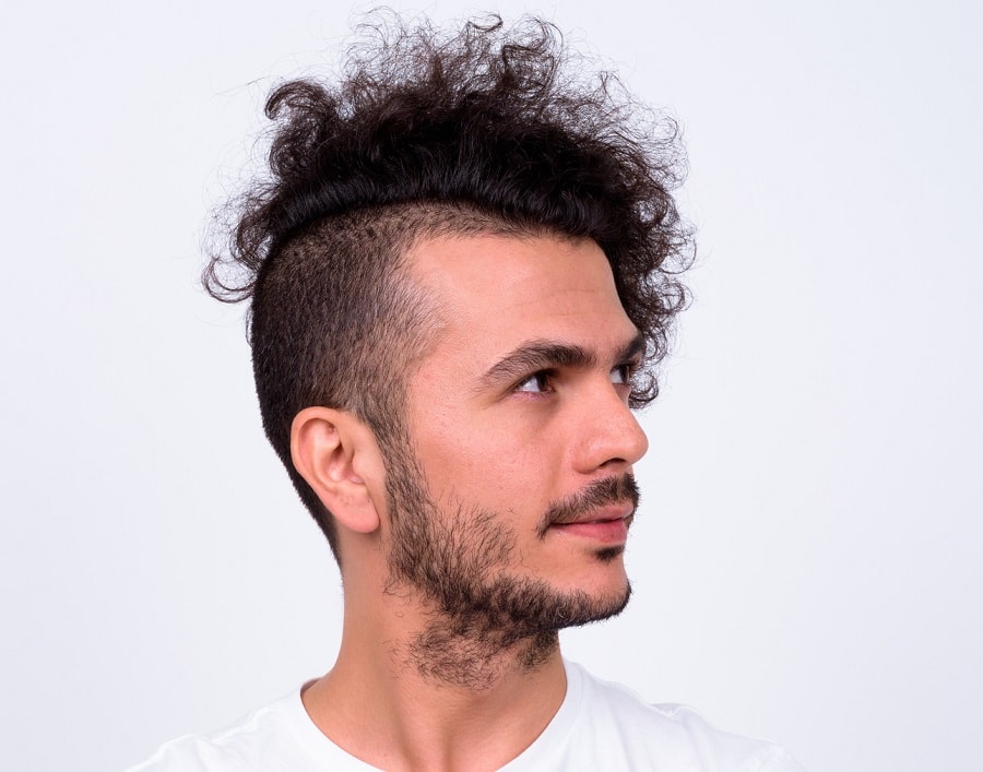 curly hairstyle with 3 on the sides