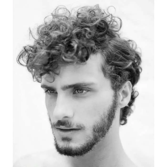 side parted curly hairstyles for men 