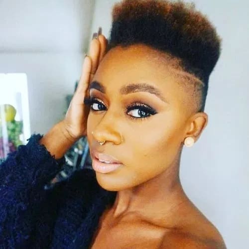 mohawk hairstyle for women with curls