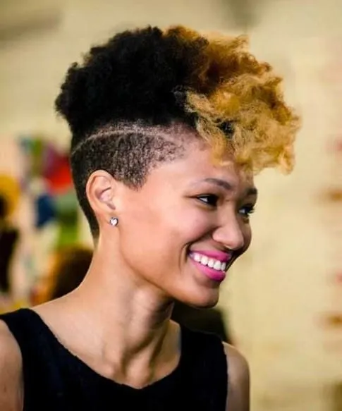 beautiful curly mohawk hairstyle for women