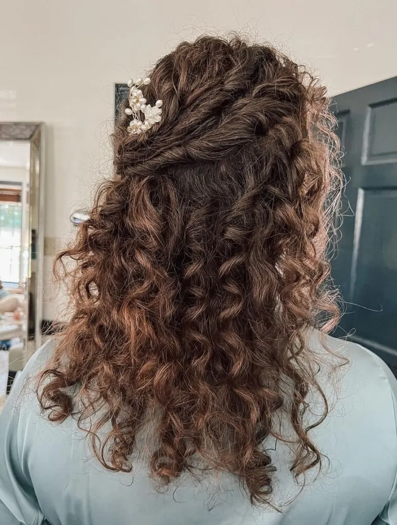 curly partial balayage