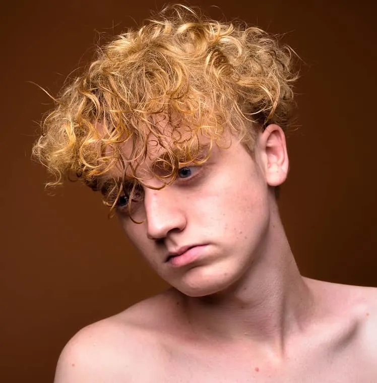 curly perm hair for man