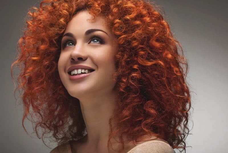 curly perm red hair