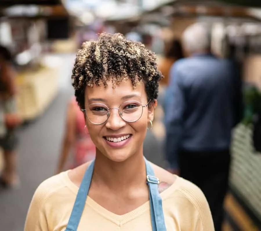 curly pixie for asian women